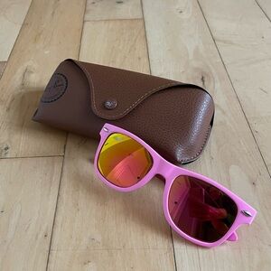 Kids Pink Ray Ban Sunglasses With Case